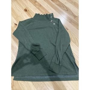 j crew women army green asymmetrical neck line Size Small
